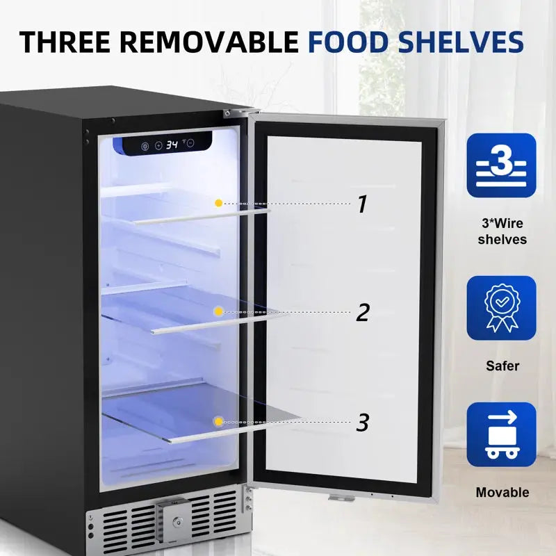 Simzlife 115 Cans 2.9 Cubic Feet Freestanding/Built-In Beverage Refrigerator with Wine Storage | Fridge.com