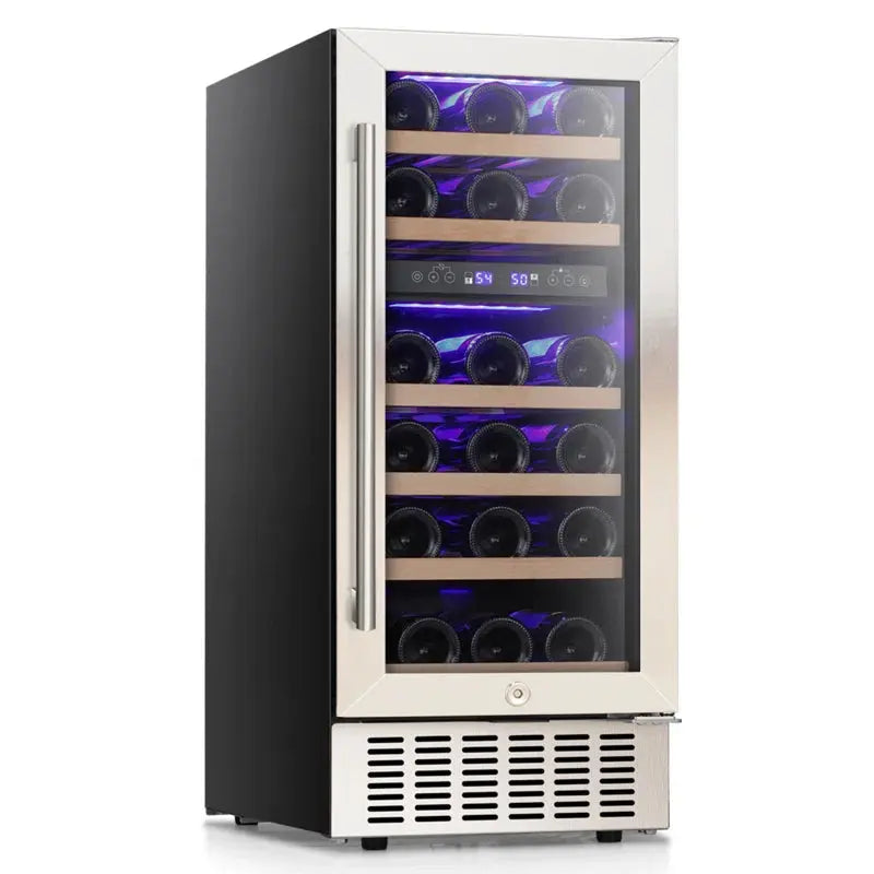 15'' 28 Bottle and 66 Can Freestanding/Built-In Dual Zone Wine Refrigerator & Beverage Cooler | Fridge.com