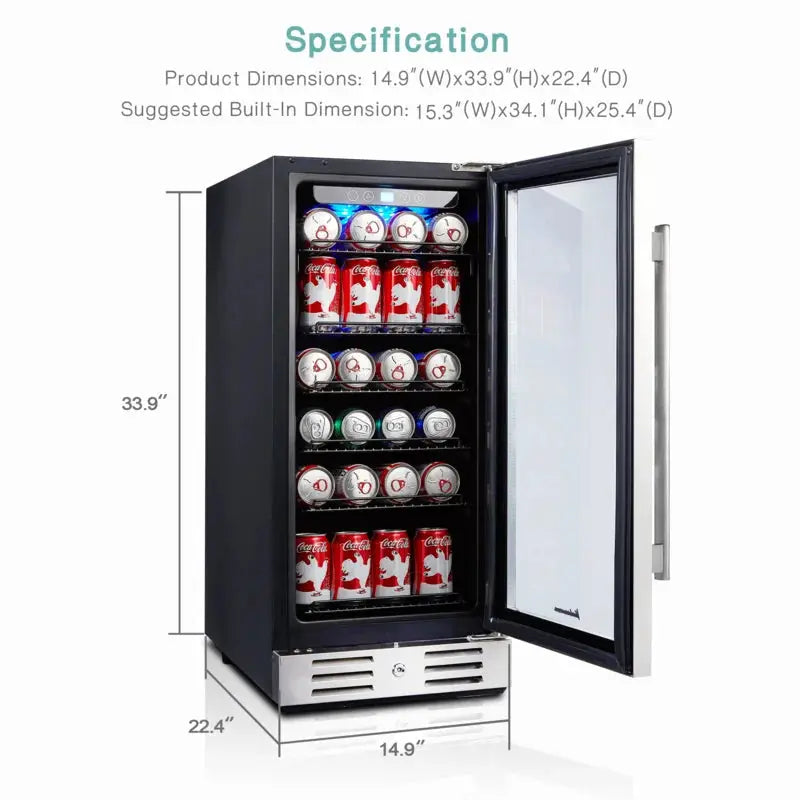 Built-In Refrigeration 96 Can 15" Convertible Beverage Refrigerator | Fridge.com