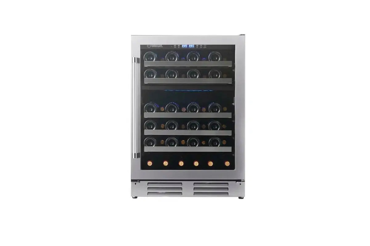 Equator Dual Zone 52-Bottle Free Standing/Built-In Wine Cooler Stainless 110V | Fridge.com