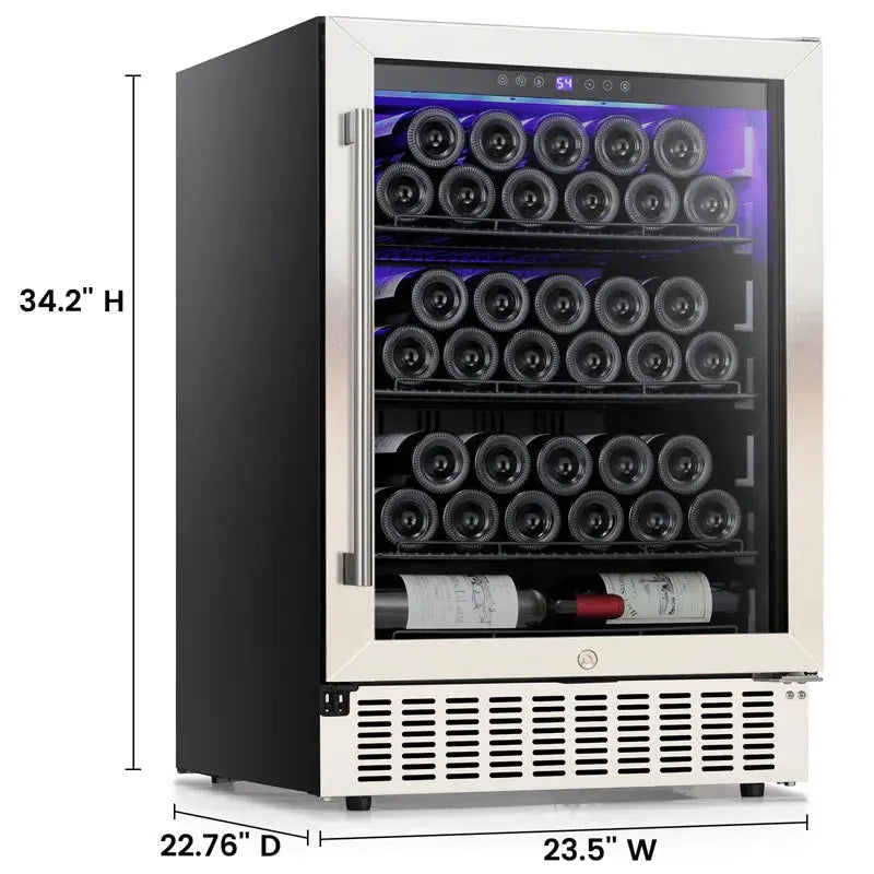 23.5'' W 46 Bottle and 156 Cans Single Zone Freestanding/Built-In Wine Refrigerator | Fridge.com