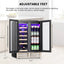 23.4'' 18 Bottle and 56 Can Dual Zone Freestanding/Built-In Wine & Beverage Refrigerator | Fridge.com