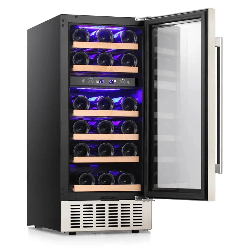 R.W.FLAME 15" 28 Bottle and 65 Can Dual Zone Freestanding/Built-In Wine & Beverage Refrigerator | Fridge.com