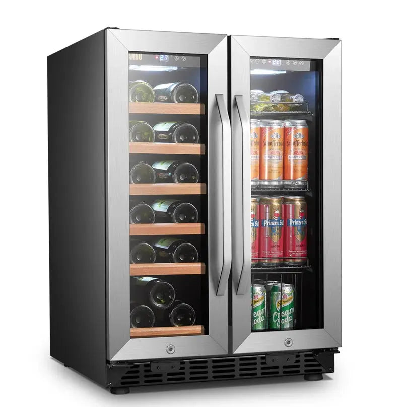 24" 18 Bottle and 56 Can Dual Zone Freestanding/Built-In Wine and Beverage Refrigerator | Fridge.com