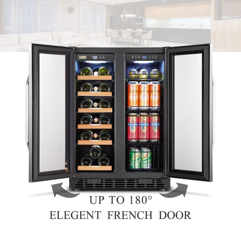 24" 18 Bottle and 56 Can Dual Zone Freestanding/Built-In Wine and Beverage Refrigerator | Fridge.com