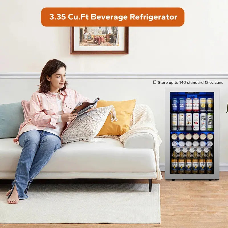 CLF 140 Cans (12 Oz.) 3.35 Cubic Feet Freestanding Beverage Refrigerator | Fridge.com