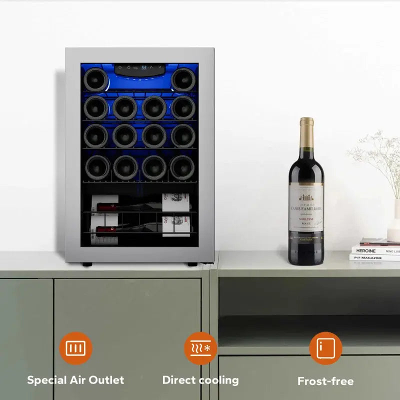 CLF 16.9'' 20 Bottle Single Zone Wine Refrigerator | Fridge.com