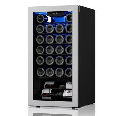 CLF 16.9'' 28 Bottle Single Zone Wine Refrigerator | Fridge.com