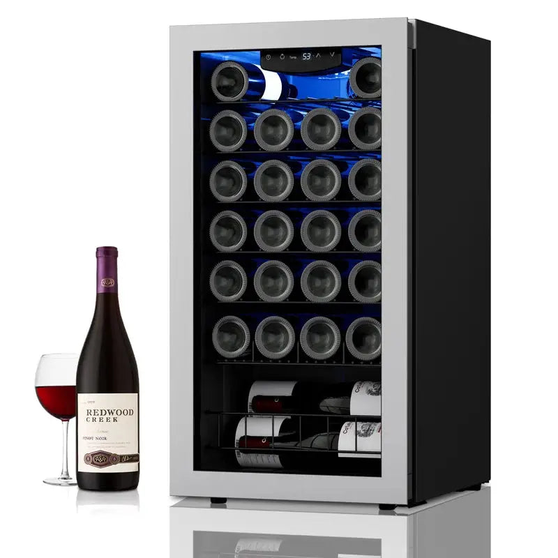 CLF 16.9'' 28 Bottle Single Zone Wine Refrigerator | Fridge.com