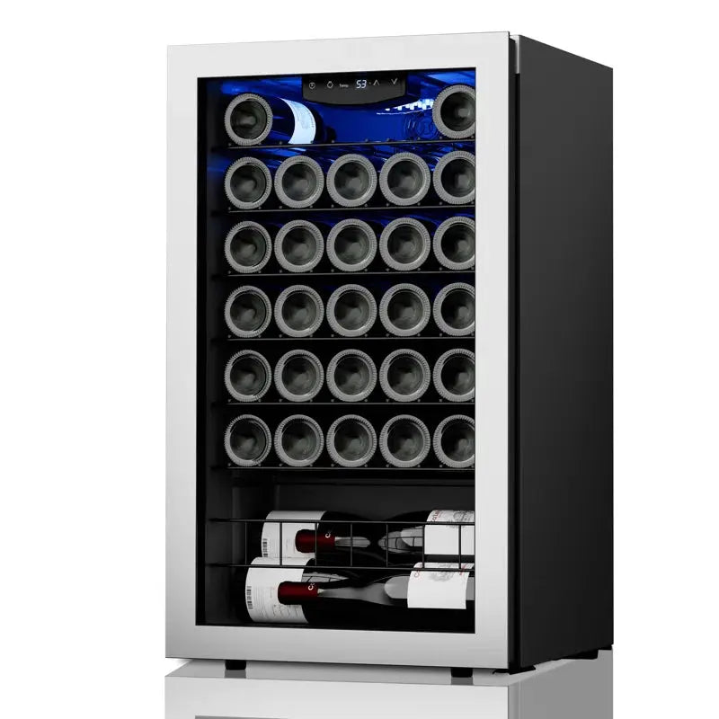 CLF 18.9'' 33 Bottle Single Zone Wine Refrigerator | Fridge.com