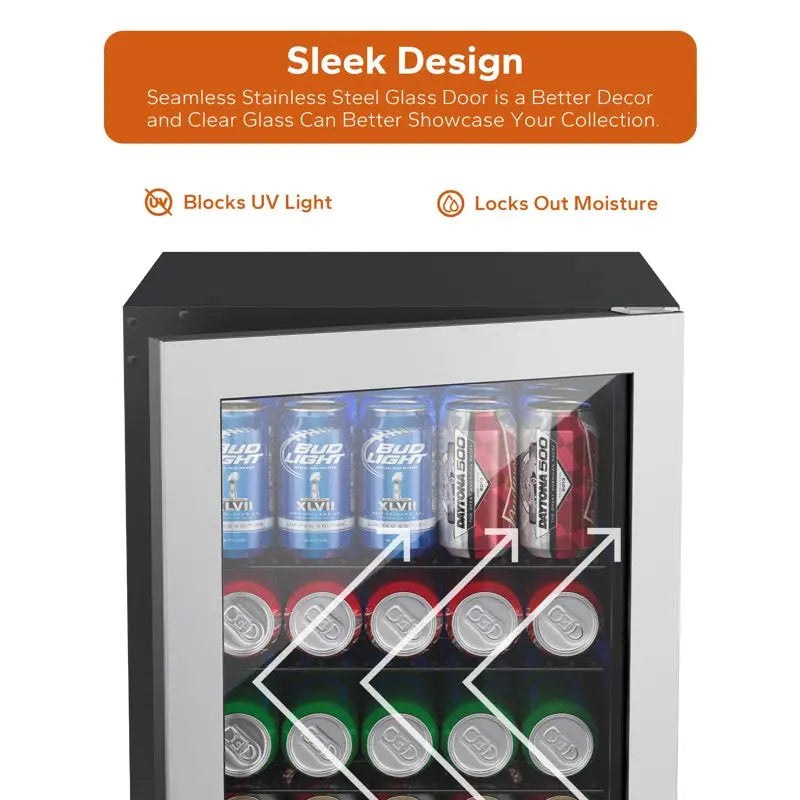 CLF 80 Cans (12 Oz.) Beverage Refrigerator Freestanding Wine Cooler | Fridge.com