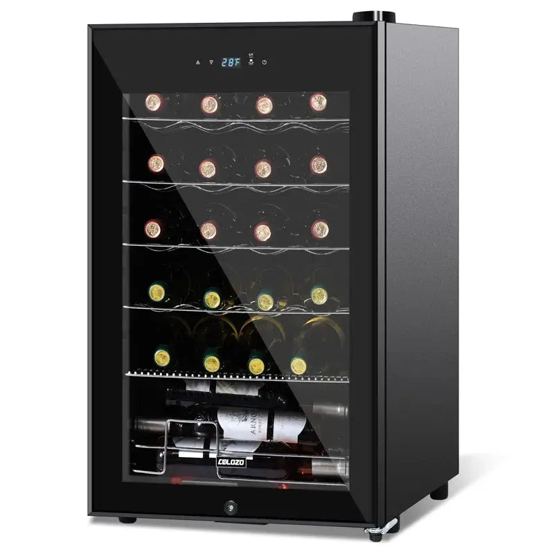 COLOZO 16.9'' 24 Bottle Single Zone Freestanding Wine Refrigerator | Fridge.com