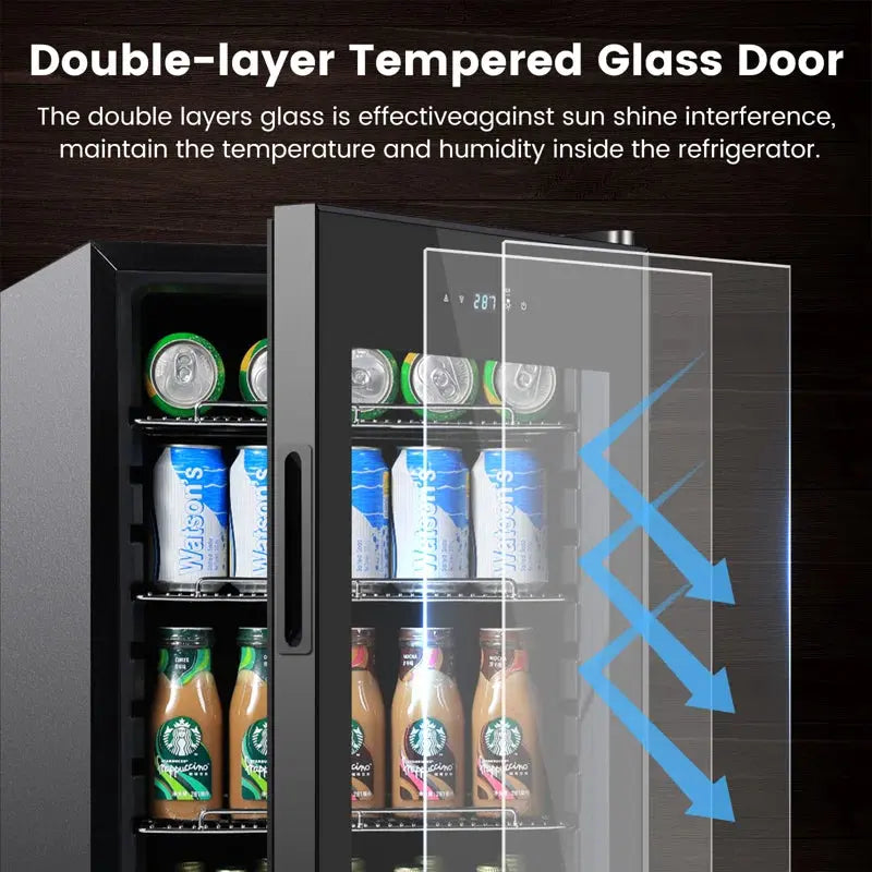 COLOZO 96 Cans (12 Oz.) 2.3 Cubic Feet Freestanding Beverage Refrigerator and with Glass Door | Fridge.com