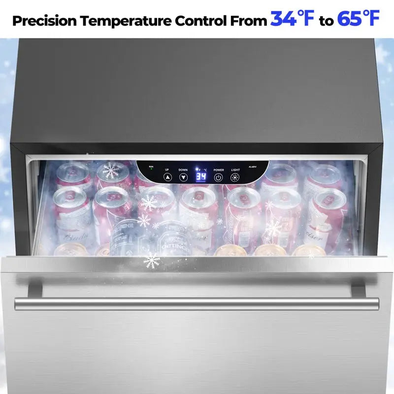 COTLIN 24" 4.9 Cu.Ft. Double Drawer Stainless Steel Refrigerator HX-160DDR | Fridge.com