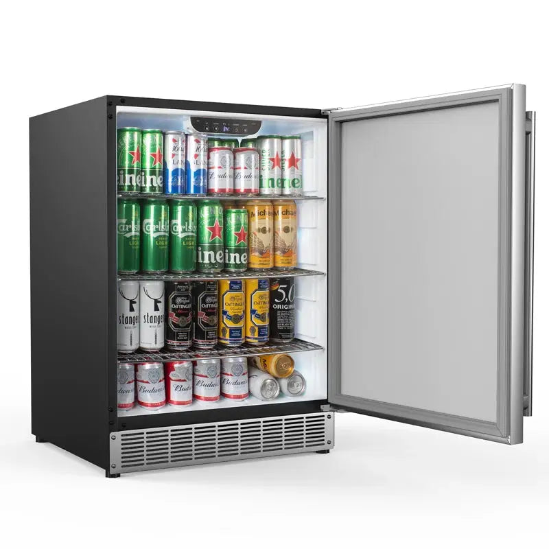 COTLIN 24" 5.4 Cu. Ft. Built-In Stainless Steel Beverage Fridge HX-160BR | Fridge.com