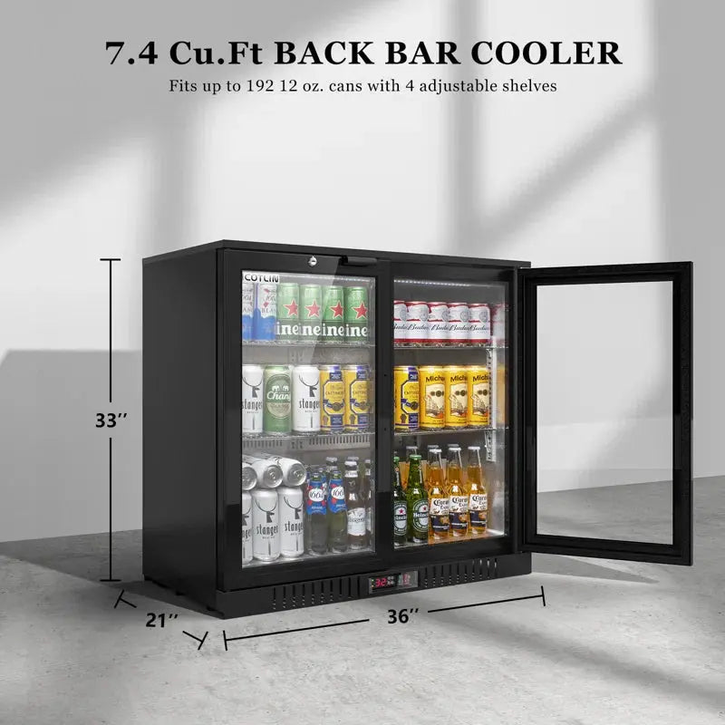 COTLIN 36" 7.4 Cu.Ft. Adjustable Temperature Controller Coated Steel Beverage Bar Cooler WX-209 | Fridge.com