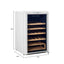 Classic Retro 21 In. 28-Bottle Single Zone Retro Free Standing Wine Cooler in Marshmallow White | Fridge.com