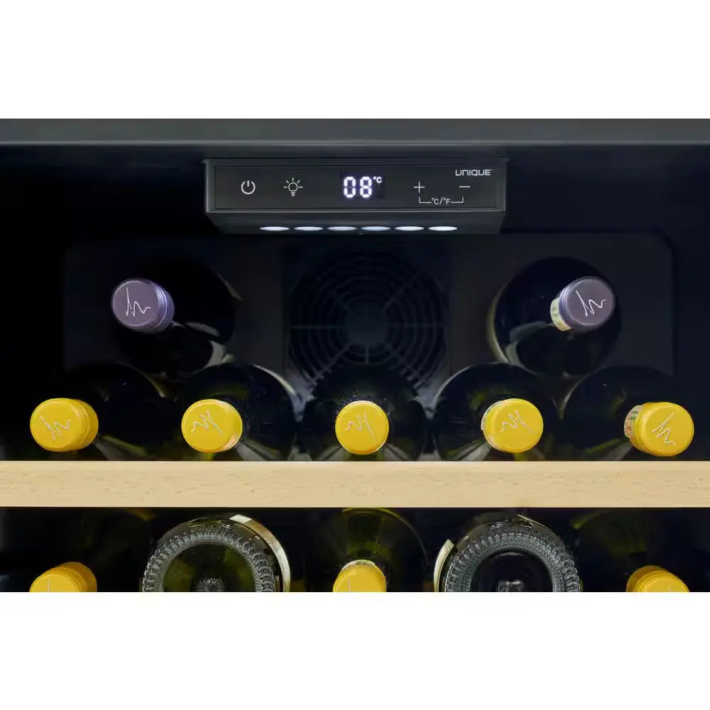 Classic Retro 21 In. 28-Bottle Single Zone Retro Free Standing Wine Cooler in Marshmallow White | Fridge.com