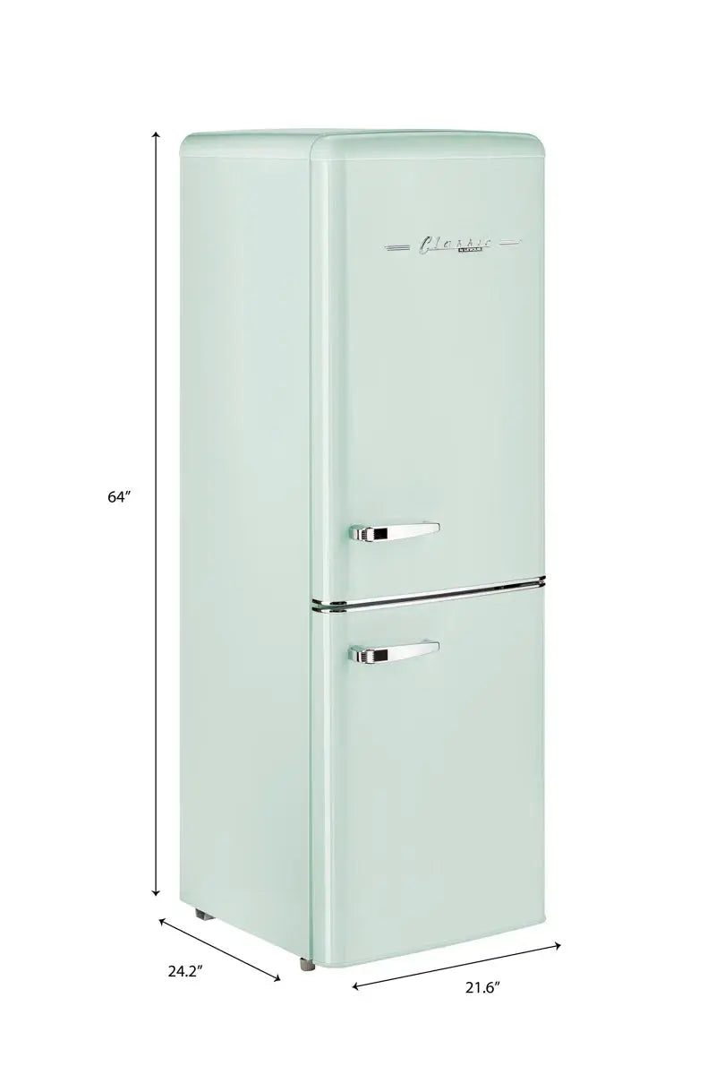 Classic Retro 21.6" Manual Defrost 7 Cu. Ft. Energy Star Certified Bottom Freezer Refrigerator | Fridge.com