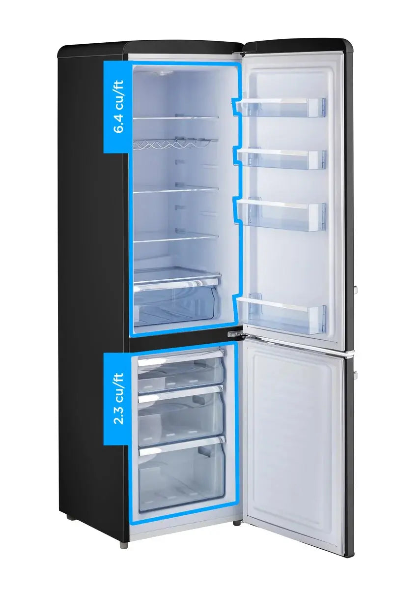 Classic Retro 21.6" Manual Defrost 8.7 Cu. Ft. ENERGY STAR Certified Bottom Freezer Refrigerator | Fridge.com