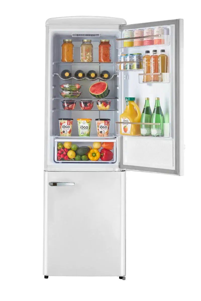 Classic Retro 23.6" Frost-Free 11.7 Cu. Ft. Energy Star Certified Bottom Freezer Refrigerator | Fridge.com