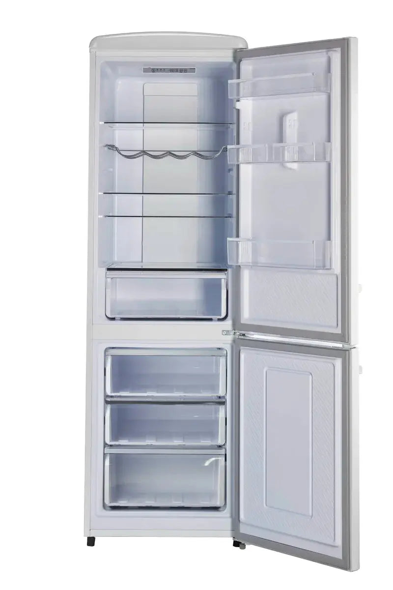 Classic Retro 23.6" Frost-Free 11.7 Cu. Ft. Energy Star Certified Bottom Freezer Refrigerator | Fridge.com