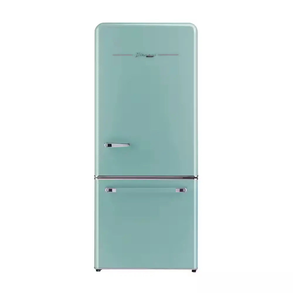 Classic Retro 30 in 17.7 Cu. Ft. Frost Free Retro Bottom Freezer Refrigerator in Marshmallow White, ENERGY STAR | Fridge.com