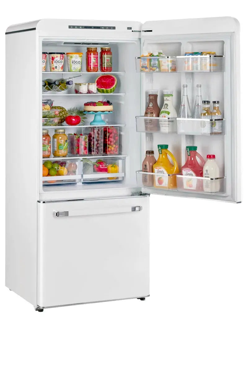 Classic Retro 30" Frost-Free 17.7 Cu. Ft. Energy Star Certified Bottom Freezer Refrigerator | Fridge.com