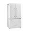 Classic Retro 36 in 21.4 Cu. Ft. 3-Door French Door Refrigerator with Ice Maker in Marshmallow White, Counter Depth | Fridge.com