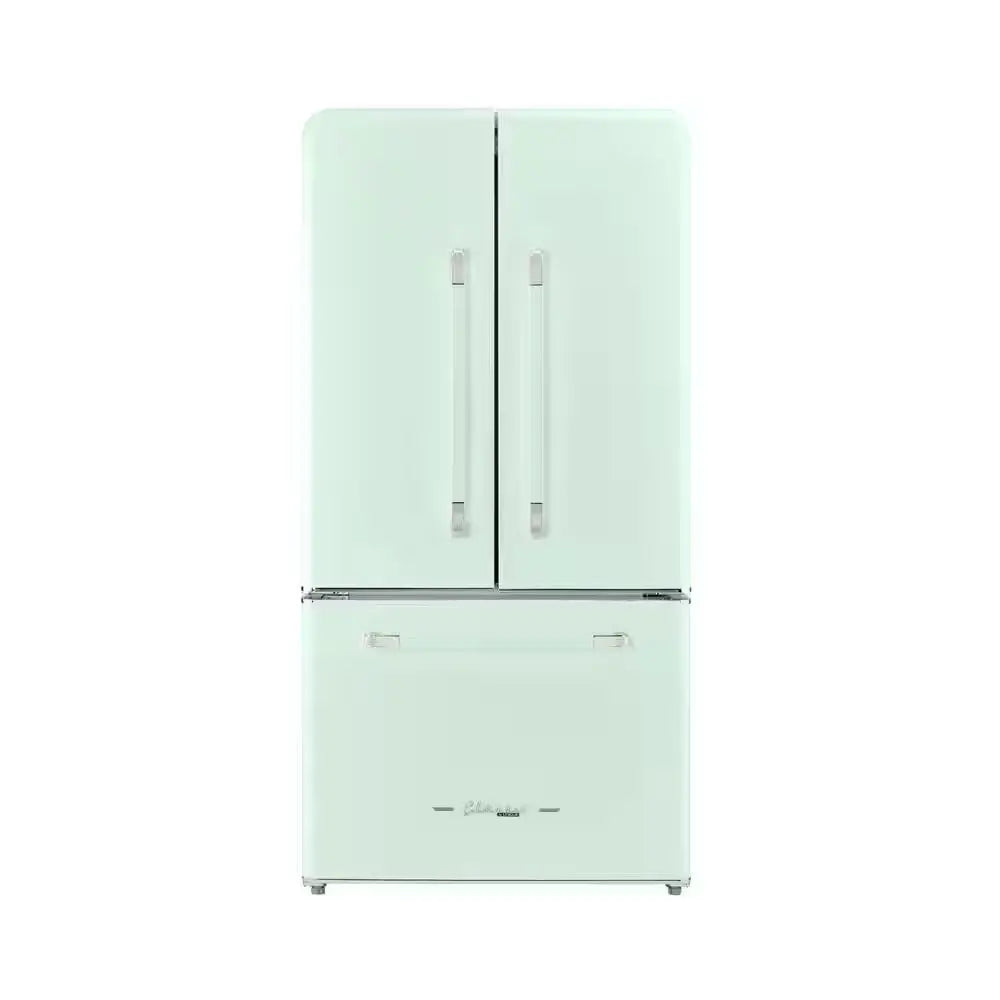 Classic Retro 36 in 21.4 Cu. Ft. 3-Door French Door Refrigerator with Ice Maker in Marshmallow White, Counter Depth | Fridge.com