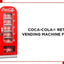 Coca-Cola 10 Can Retro Vending Machine Mini Cooler Display Window, Portable Refrigerator, Red | Fridge.com