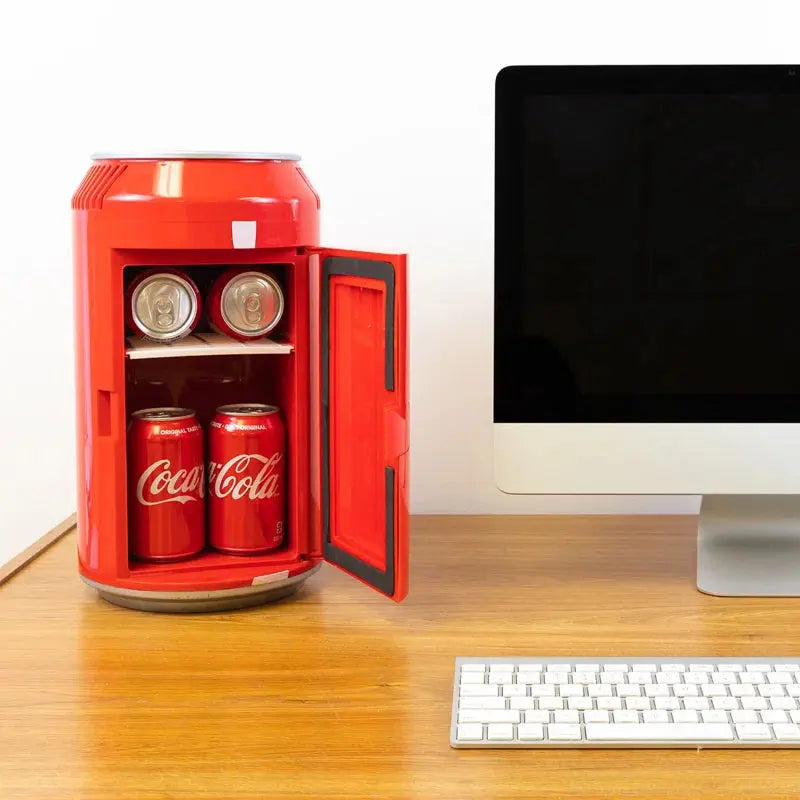 Coca-Cola 8 Can Portable Mini Fridge 12V DC 110V AC 5.4L Cooler, Red | Fridge.com