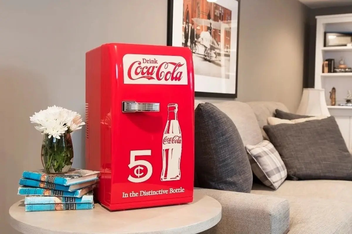 Coca-Cola Retro 18 Can Mini Fridge Portable Cooler 23QT Refrigerator 2 Shelves | Fridge.com