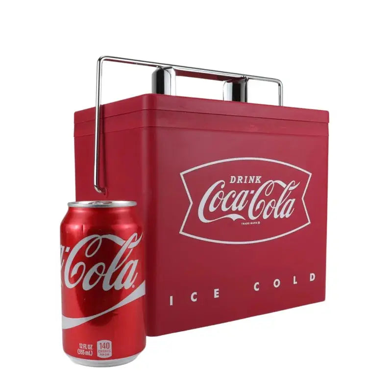 Coca-Cola Retro Ice Chest Style Electric Cooler, 12V DC 110V AC 6 Can | Fridge.com