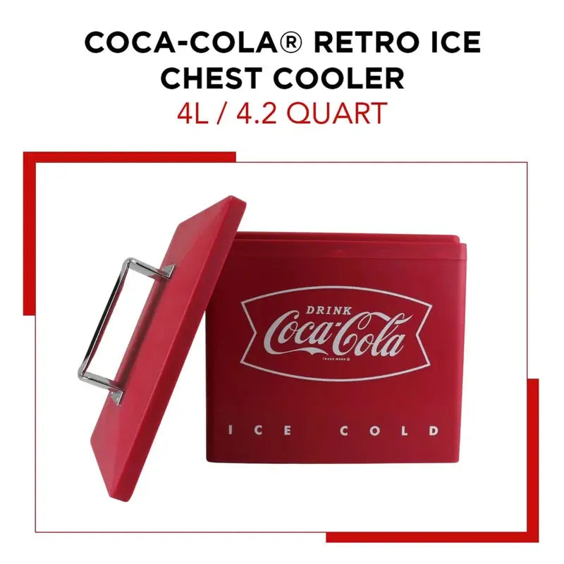 Coca-Cola Retro Ice Chest Style Electric Cooler, 12V DC 110V AC 6 Can | Fridge.com