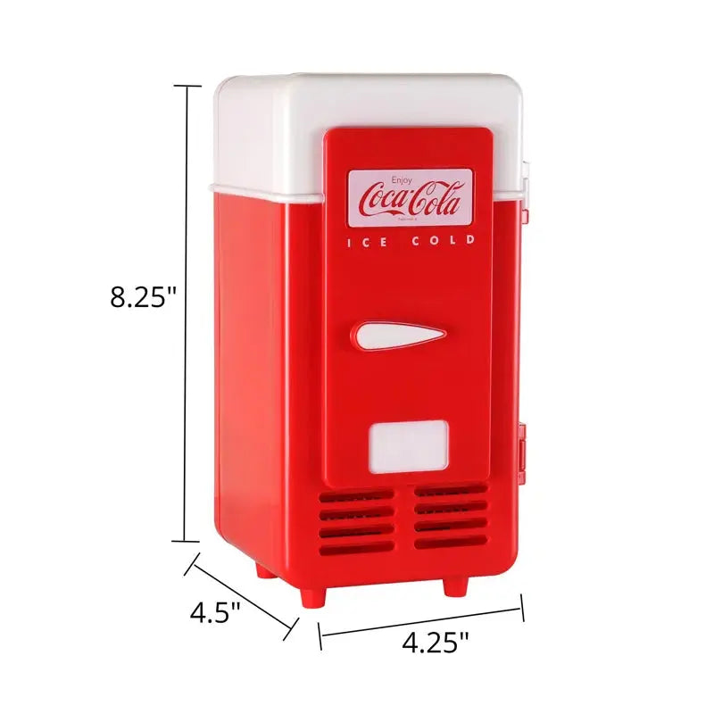 Coca-Cola Single Can Cooler, Red, USB Mini Fridge for Desk, Office, Dorm | Fridge.com