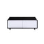 Coffee Table Fridge 27 In. 25 Cu. Ft. Retro Mini Refrigerator in White+Black, Bluetooth Speaker, Wireless Charging | Fridge.com