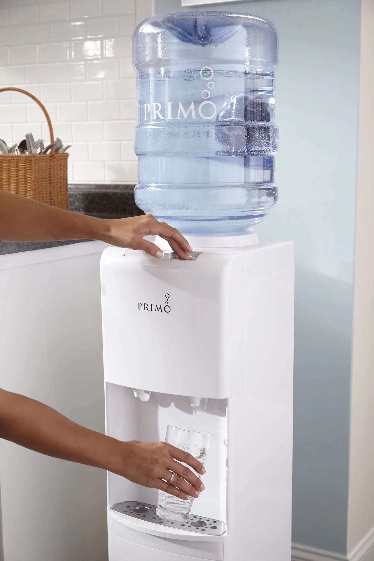 Primo® Water Dispenser Top Loading, Hot/Cold Temperature, White | Fridge.com