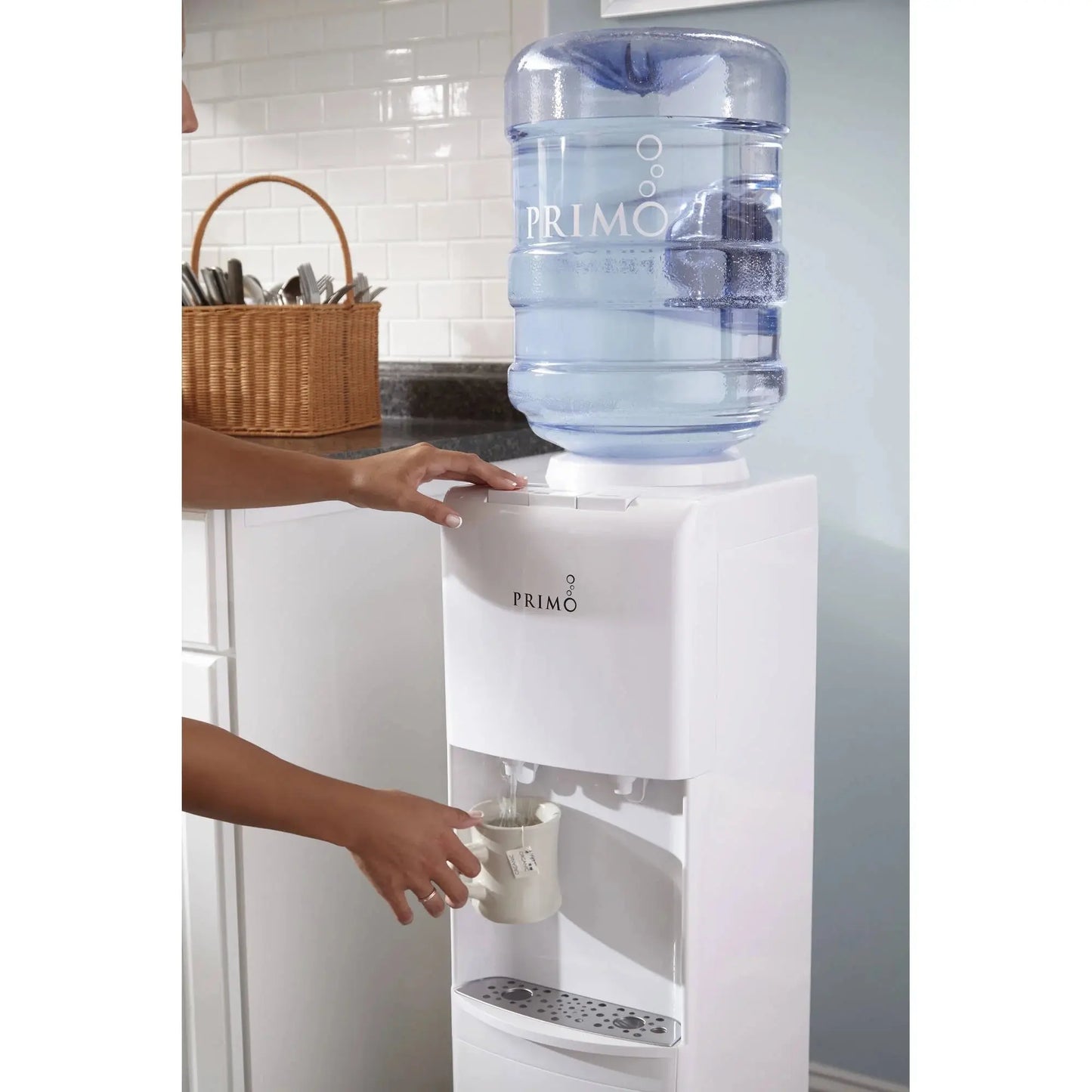 Primo® Water Dispenser Top Loading, Hot/Cold Temperature, White | Fridge.com