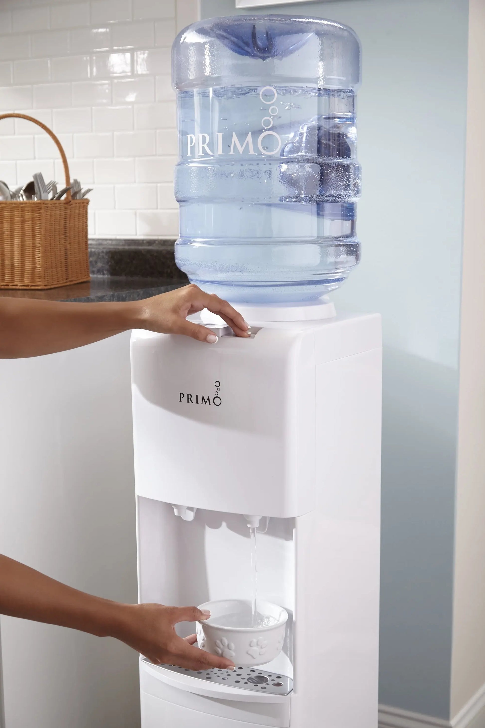 Primo® Water Dispenser Top Loading, Hot/Cold Temperature, White | Fridge.com