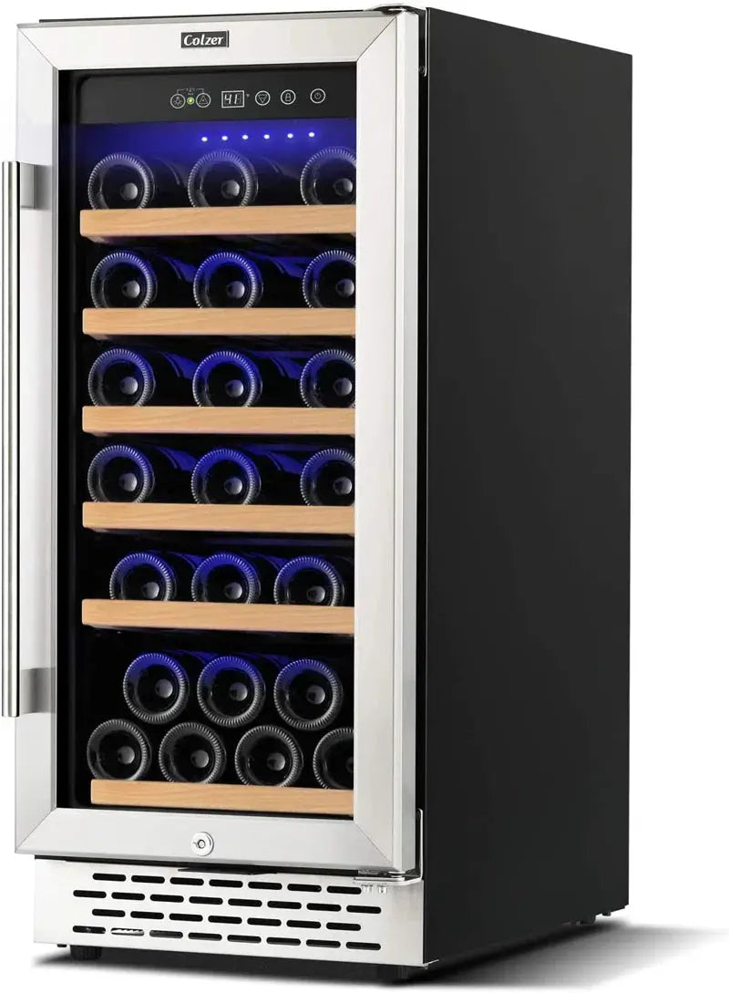 Colzer 15'' 30 Bottle Single Zone Wine Refrigerator | Fridge.com