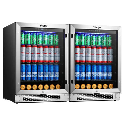 Combined 2 Pack of Yeego 24" Width Beverage Cooler Refrigerator Fridge 280 Cans Totally | Fridge.com