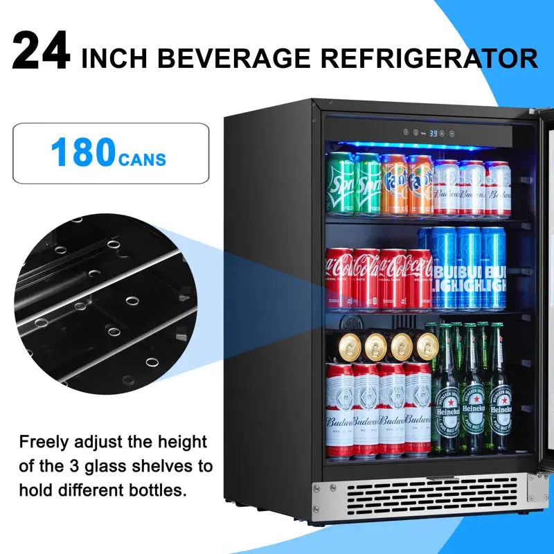 Combined 2 Pack of Yeego 24" Width Beverage Cooler Refrigerator Fridge 280 Cans Totally | Fridge.com