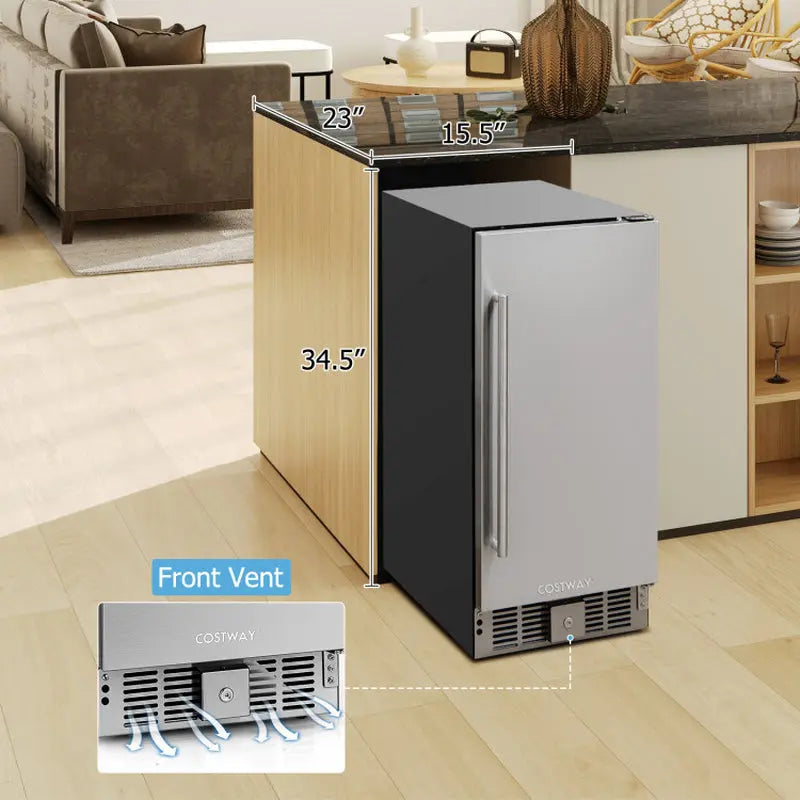 Compact Refrigerator with Adjustable Thermostat and Stainless Steel Door | Fridge.com