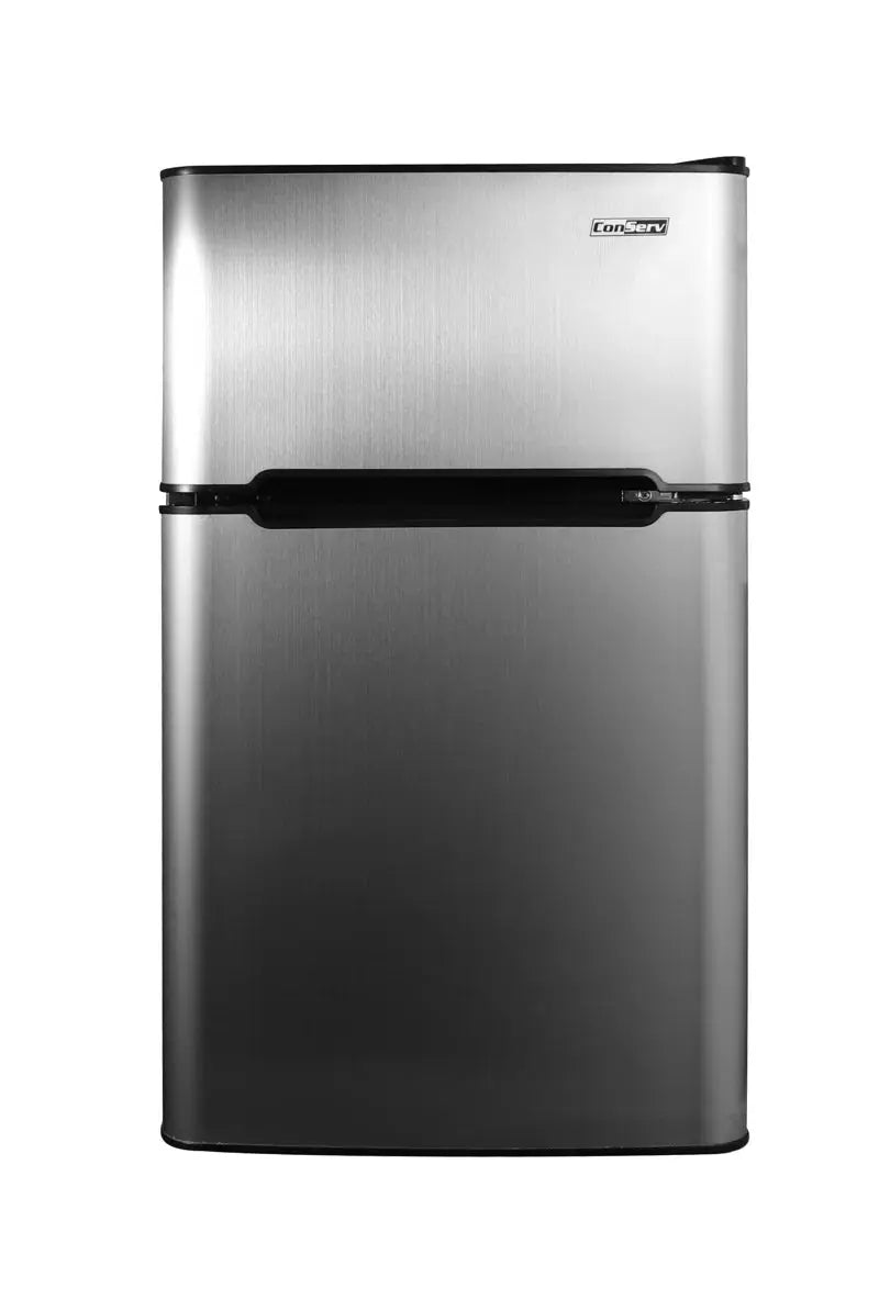 Conserv 19" STAINLESS Compact 2 Door Mini Refrigerator 3Cf Reversible Door 110V | Fridge.com