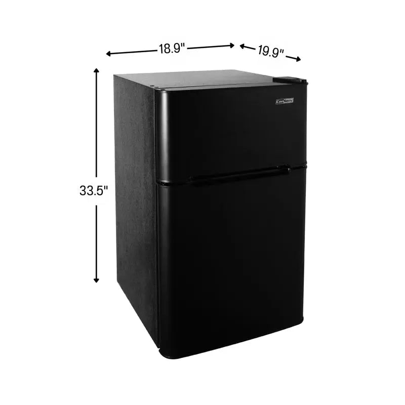 Conserv 19" STAINLESS Compact 2 Door Mini Refrigerator 3Cf Reversible Door 110V | Fridge.com