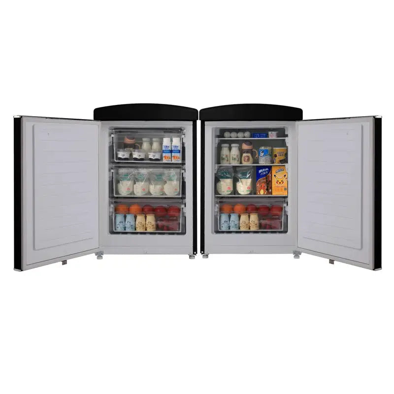 Conserv 3.2 Cu.Ft. Frost Free Black Retro Convertible Refrigerator-Freezer Set | Fridge.com