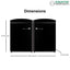 Conserv 3.2 Cu.Ft. Frost Free Black Retro Convertible Refrigerator-Freezer Set | Fridge.com