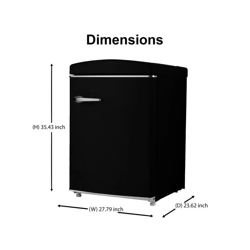 Conserv 3.2Cu.Ft. Compact Single Door Retro Mini Refrigerator-Freezer (Convertible) Frost Free | Fridge.com