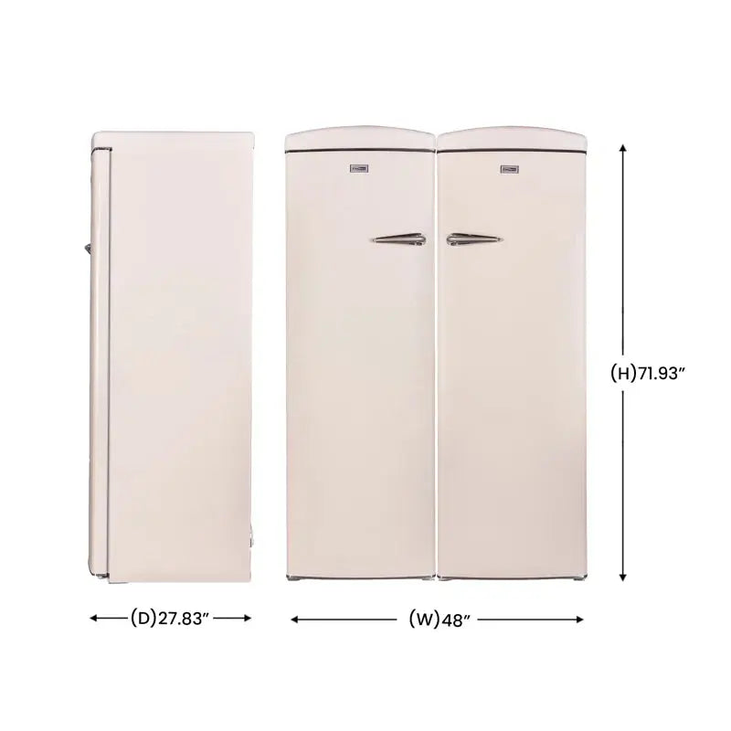 Conserv 8.3 Cu. Ft. Black Classic Retro Upright Freezer - 11 Cu. Ft. Black Classic Retro Refrigerator | Fridge.com